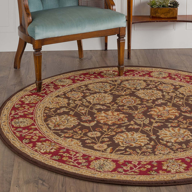 Lapoint Oriental Indoor Rug, Round 5'3"