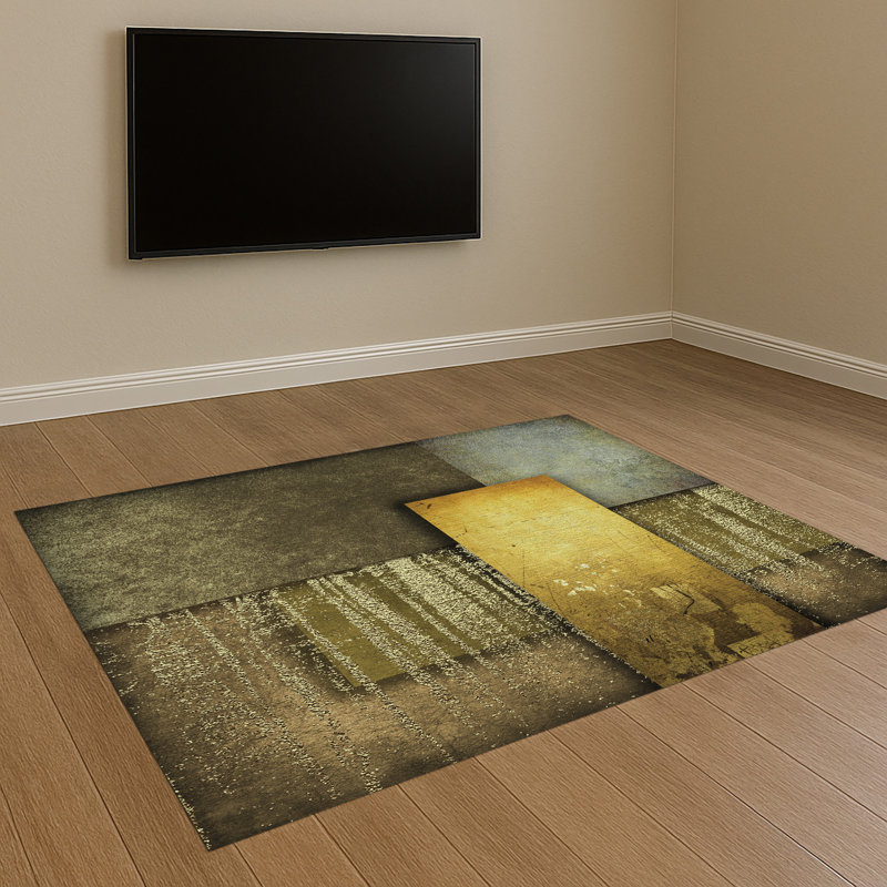 Geometric Area Rug, Runner 70 x 140 cm