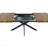 Extendable Rectangular Dining Table, Retro  Rectangular Dining Table, Antique Wood Top And Black Relief Plate, Black Fine Sand Cross Iron Foot Base Dining Table, With Storage Box.-742399714
