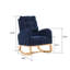 Chaise berçante classique rembourrée avec repose-pieds réglables-1072983778