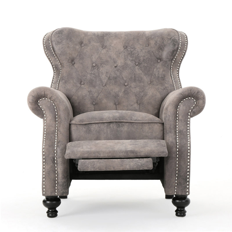 Fauteuil inclinable décoratif avec accoudoirs roulés, profitez du confort cocooning