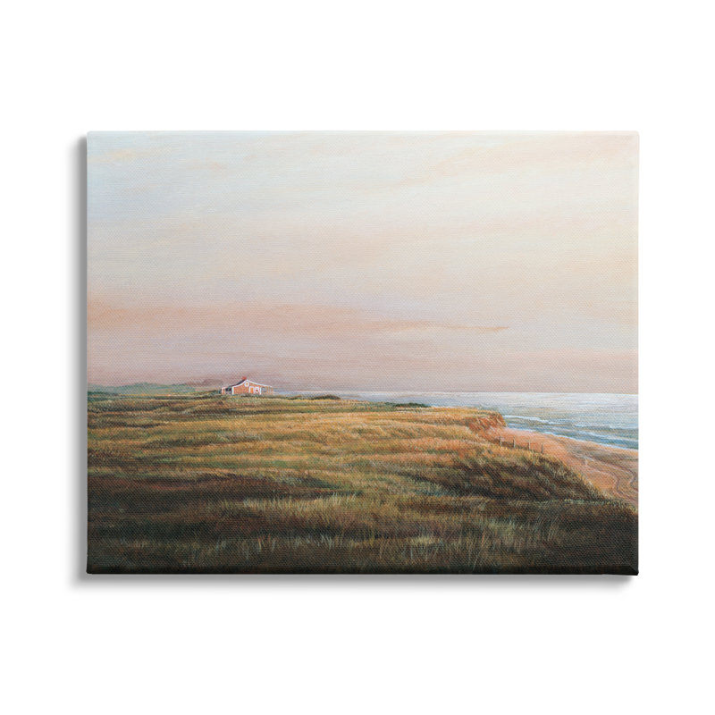 "Distant Seaside Cottage", Toile tendue, H 16 po x l 20 po x P 1,5 po