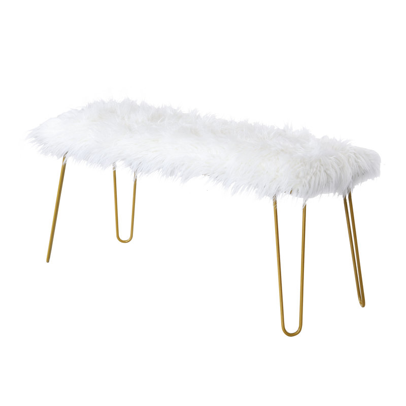Bahr Faux Fur Upholstered Bench