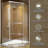 Corner Shower Enclosure 36 In. W X 72 In. H Frameless Neo-Angle Shower Enclosure, 1/4" (6Mm) Clear SGCC Tempered Glass, Pivot Shower Door In Chrome Finish,Shower Base Not Included-123210304