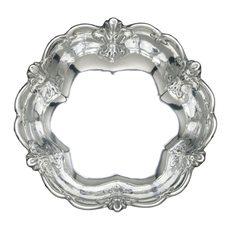 Arthur Court Designs Fleur De Lis Aluminum Serving Bowl