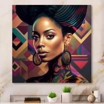African American Black Art Canvas Wall Art, Unframed 24X 36 