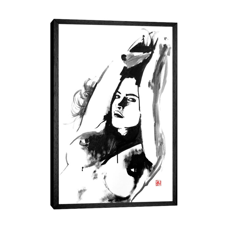 Attached by Péchane - Print on Canvas, 152.5 cm H x 101.5 cm W, Black Framed