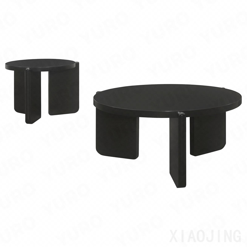 Black 2-Piece Coffee And End Table Set