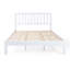  Base de lit plateforme moderne à lattes en bois massif grand format, blanc