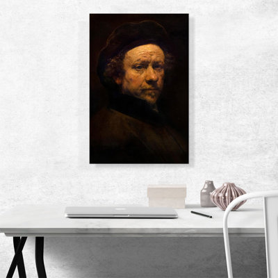 " Self-Portrait With Beret And Turned-up Collar 1659 " by Rembrandt Van Rijn Painting Print