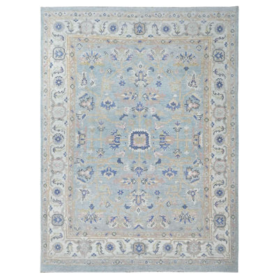 Jaqueta Marco Hand Knotted Sky Blue / Ivory 8x10 Rug