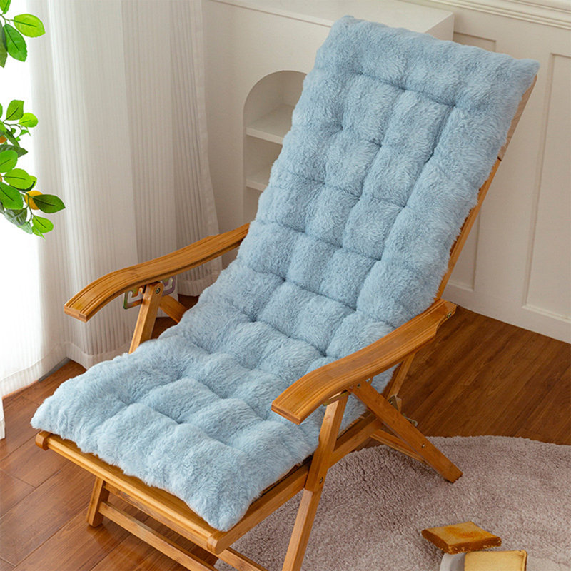 Recliner Cushion Cushion Rocking Chair Lazy Chair Backrest One Winter Thickened Seat Cushion Seat Cushions For Home Use, Blue