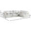 Canapé modulaire de coin modulaire réversible de 119 po de largeur Burrows-58627301