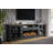 Brixham 97" Farmhouse Fireplace TV Stand for TVs up to 100", 42" Electric Fireplace, Wood & Glass Media Console,-94718886