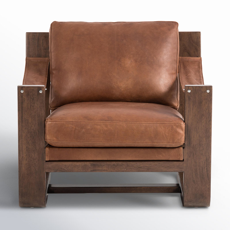 Cesar Armchair, Heirloom Sienna Genuine Leather