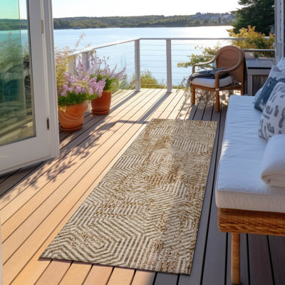 Maliana Washable Geometric Indoor / Outdoor Rug