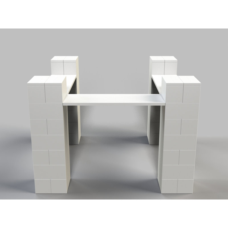 Versare 1 Shelf Dunnage Racks & Shelving, 43" H x 60" W x 60" D, White