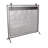 Metal Suspended Grid Single Panel Geometric Fireplace Screen with Bolted Detailing-1260668398