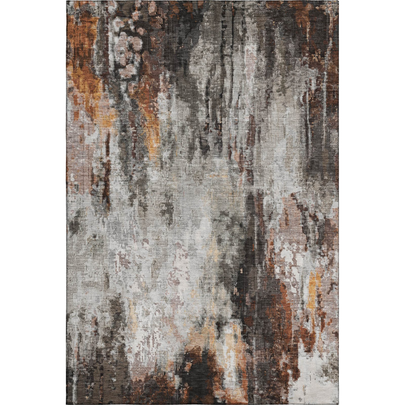 Premium Machine Washable Marasco AMF1640 Abstract Rug, Rectangle 9' x 12'