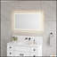 Miroir de salle de bain à DEL avec façade et rétroéclairage, miroir de meuble-lavabo mural avec cadre en aluminium, antibuée, mémoire, 3 couleurs, gradation continue-765418235