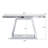 55.9" Modern Luxe Full-Body Mirror Entryway Table With Trapezoid Base – 360° Reflective Console Table, Sturdy Wooden Frame