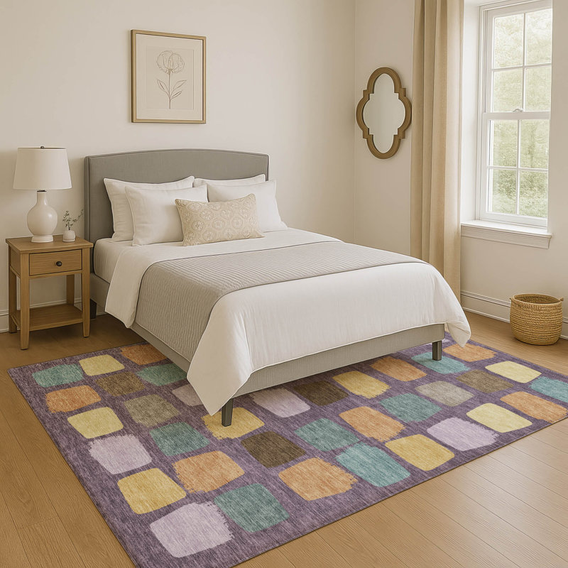 Tapis de qualité supérieure lavable à la machine Mayfield AMF2501, Mauve, 10 pi x 14 pi