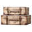 Ensemble de coffre 2 pièces style rétro en cuir old world map Prem
