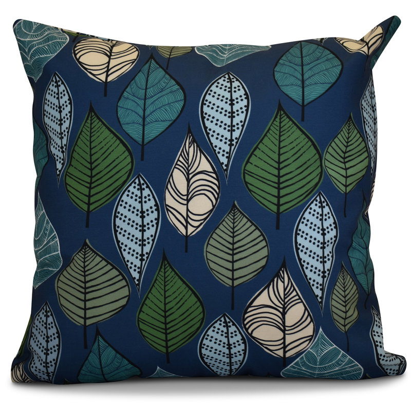 Housse et insert de coussin carré basculant pour feuilles d'automne, H 18 po x l 18 po x P 2 po, Bleu marine