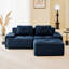 Canapé contemporain contemporain, canapé modulaire en forme de L moderne de 82 pouces, tissu en velours côtelé, assise profonde, repose-pieds mobile, sans assemblage, conception antidérapante-9004964