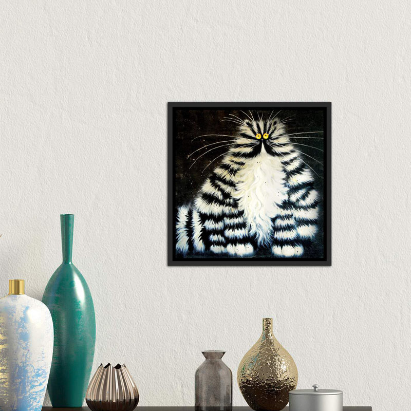 « bert » par kim haskins-impression d’art graphique, H 18 po x l 18 po x P 1,5 po, Toile avec cadre noir