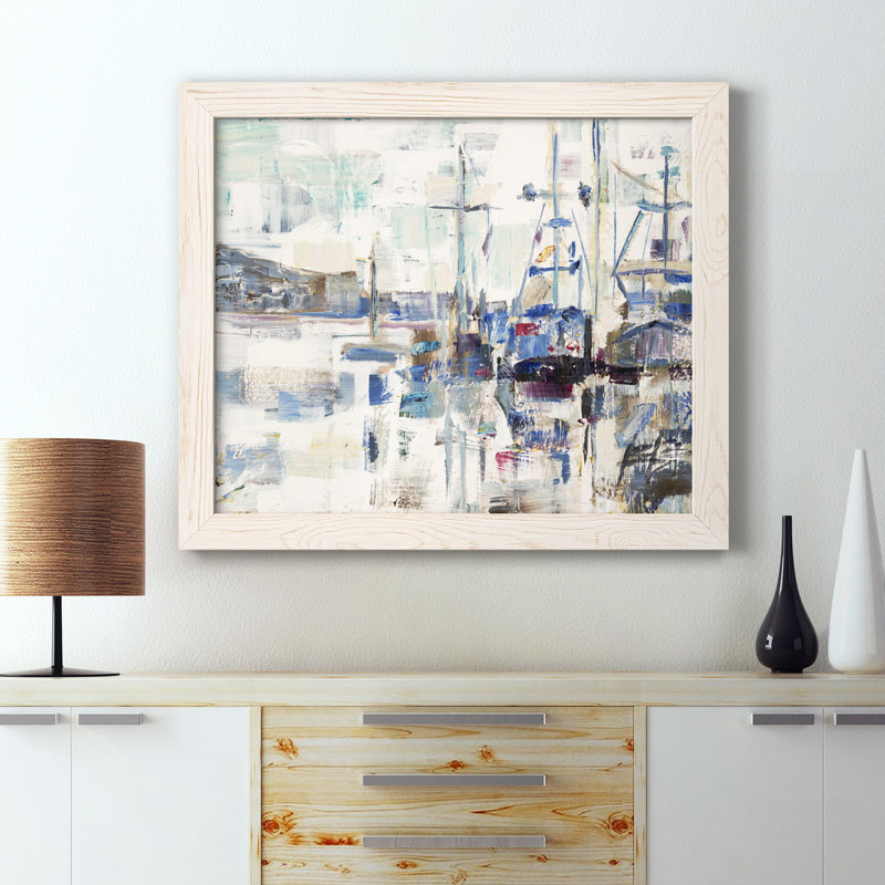 Across a Line - Reproduction d'art sur toile encadrée, H 20 po x l 17 po x P 1,5 po, Blanc