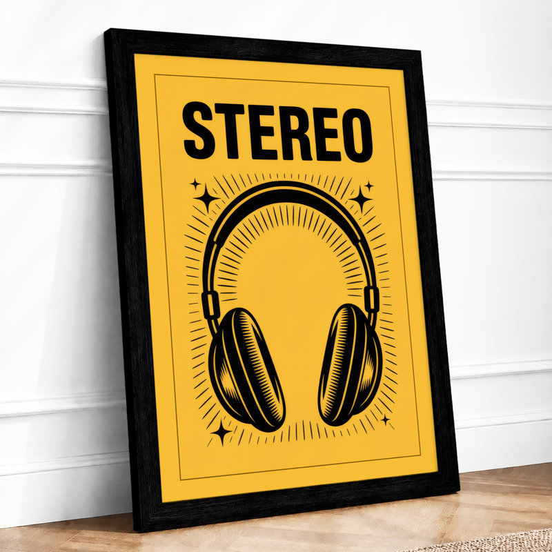 Stereo Sound Bold Retro - Print, Black, A4 - 29.7 x 21.0 cm
