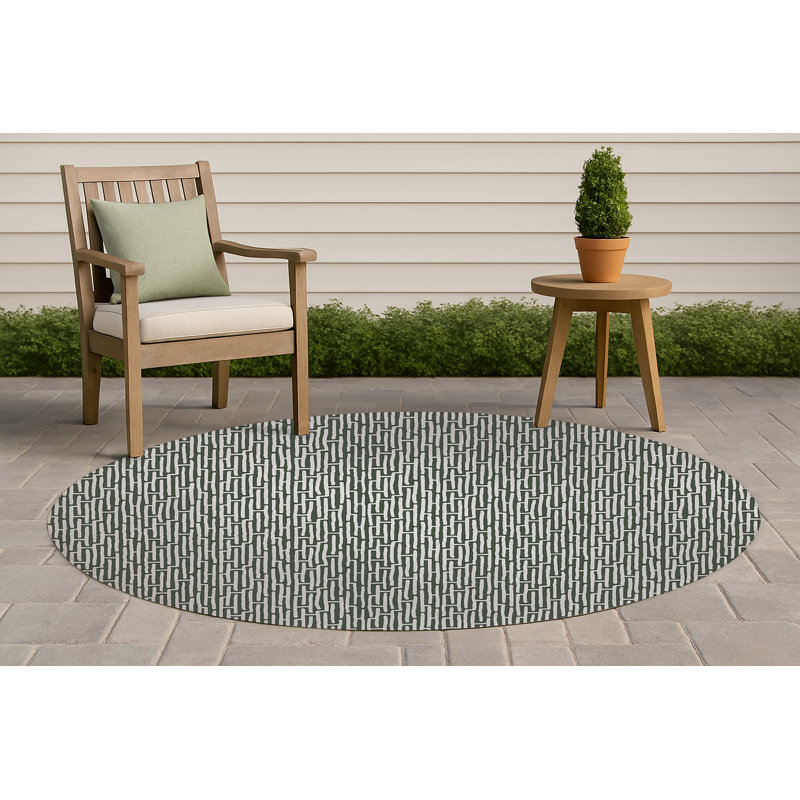 Tapis d'extérieur antidérapant Twilight Labyrinth, Rond 5 pi