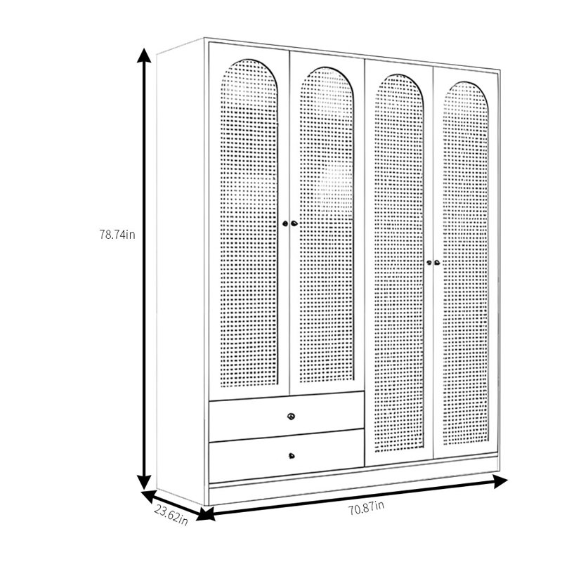 Debany, 79" H x 71" W x 24" D