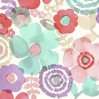 «Ocean Shores Floral I» par Diane Kappa - peinture sur toile tendue
