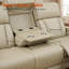 Canapé inclinable électrique en cuir Beige Breathing