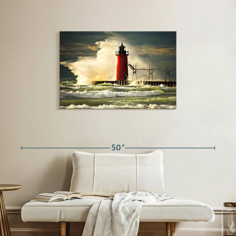 Phare d'Aletra au Michigan, H 24 po x l 36 po