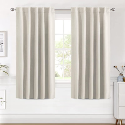 Rideaux de chambre à coucher à pattes/poches pour tringle, panneaux de traitement de fenêtre thermiques et isolants, rideaux occultants pour salon