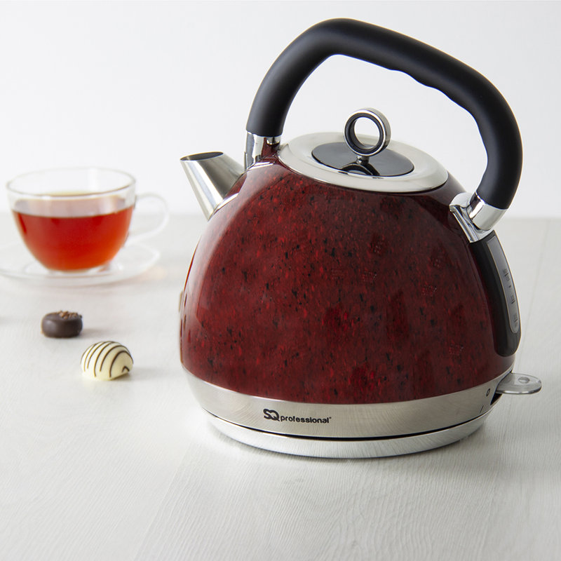 SQ Professional Sfera 1.8L Stainless Steel Electric Tea Kettle, Red