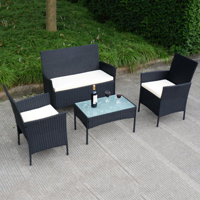 4 - Person Patio Conversation Set with Cushions