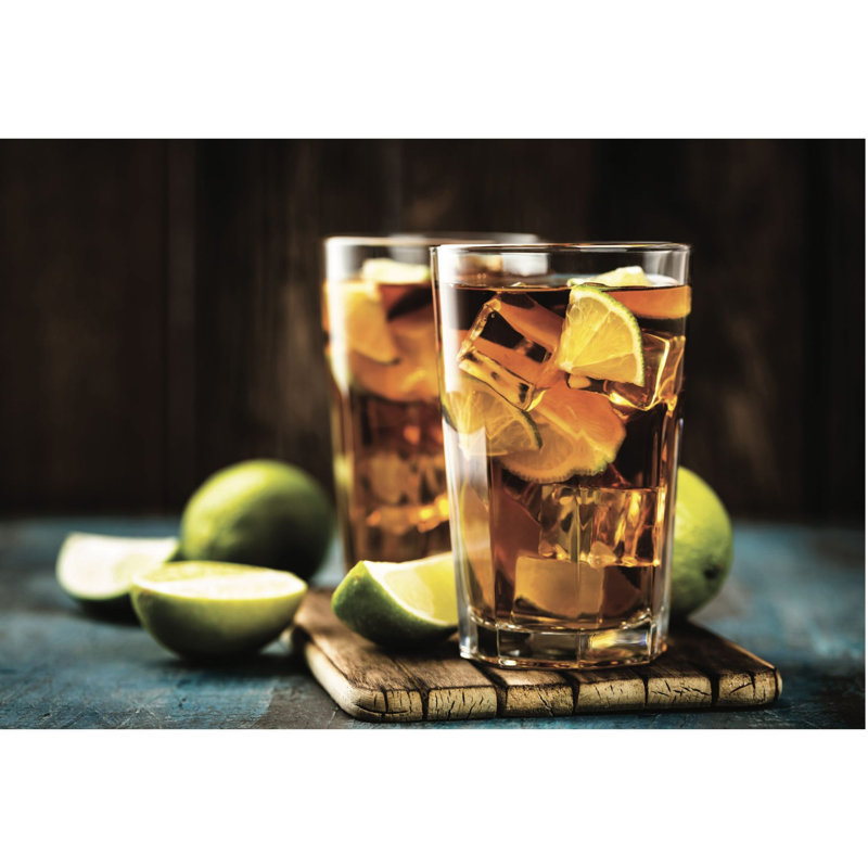 Cuba Cuba, cocktail, reproduction d'art acrylique, H 47 po x l 32 po x P 1 po, Cadre arrière en métal