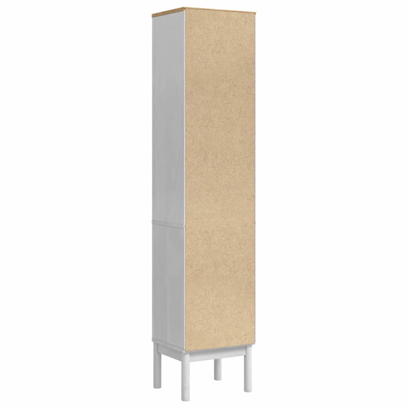 Solid Wood Bathroom Cabinet, White