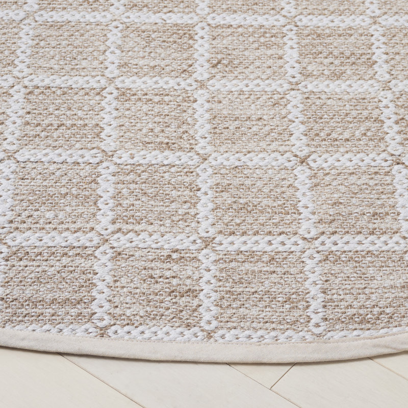 Mascaro 977 Area Rug In Beige / Ivory, Round 6'