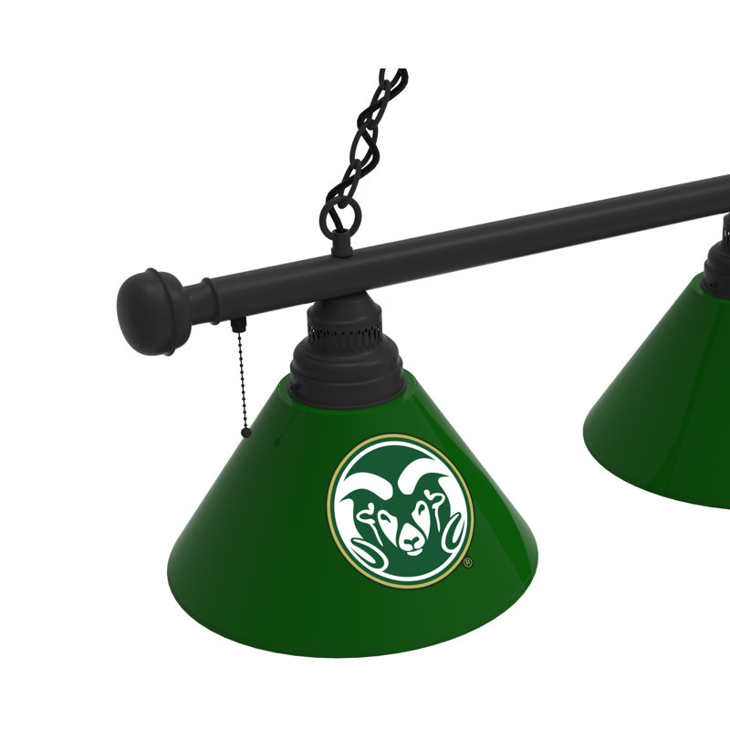 3 - Light Pool Table Lights Pendant, Black, Colorado State Rams