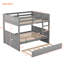 Lit superposé double gris avec lit gigogne simple amovible-621707983