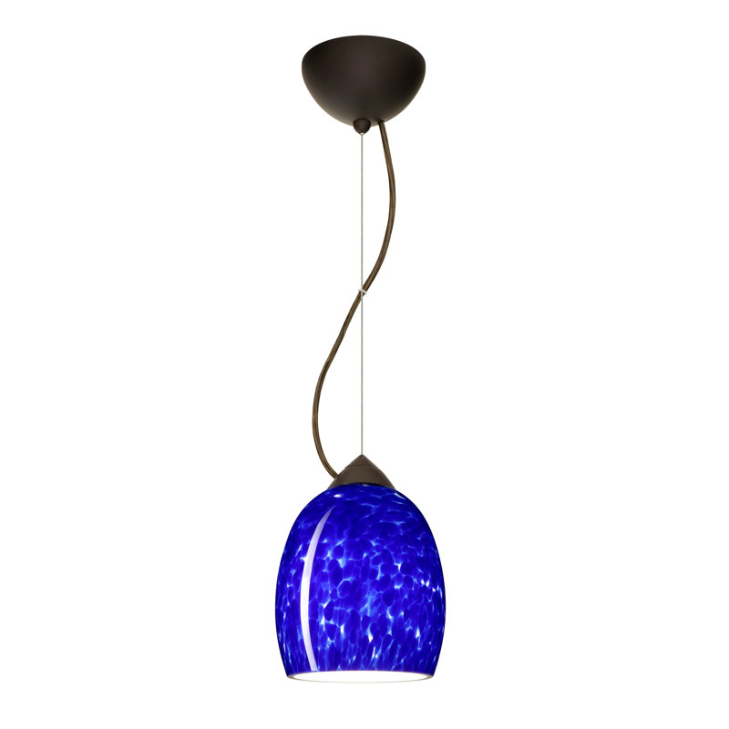 Lucia 1 - Light Single Pendant, Bronze, LED, Blue Cloud
