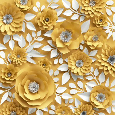 Briella Papier fleurs fond par - impression