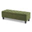 Banc avec surface bouclée, espace de rangement, pieds en bois d'hévéa, capacité de 300 lb, capitonnage à boutons et coutures en losange, idéal pour le décor du salon, rangement de L 51,74 po x l 17,77 po, charnières souples