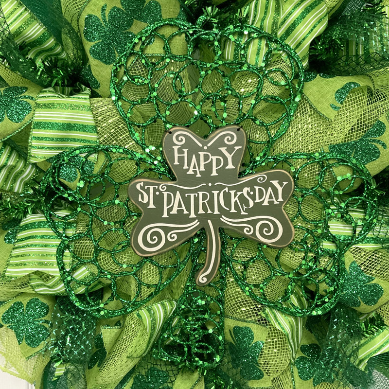 Couronne de trèfle scintillante St Patricks Day
