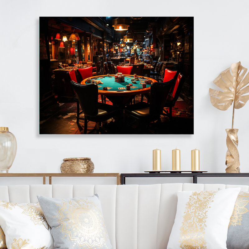 Décoration murale en métal «Casino Royale Blackjack II», H 34 po x l 44 po